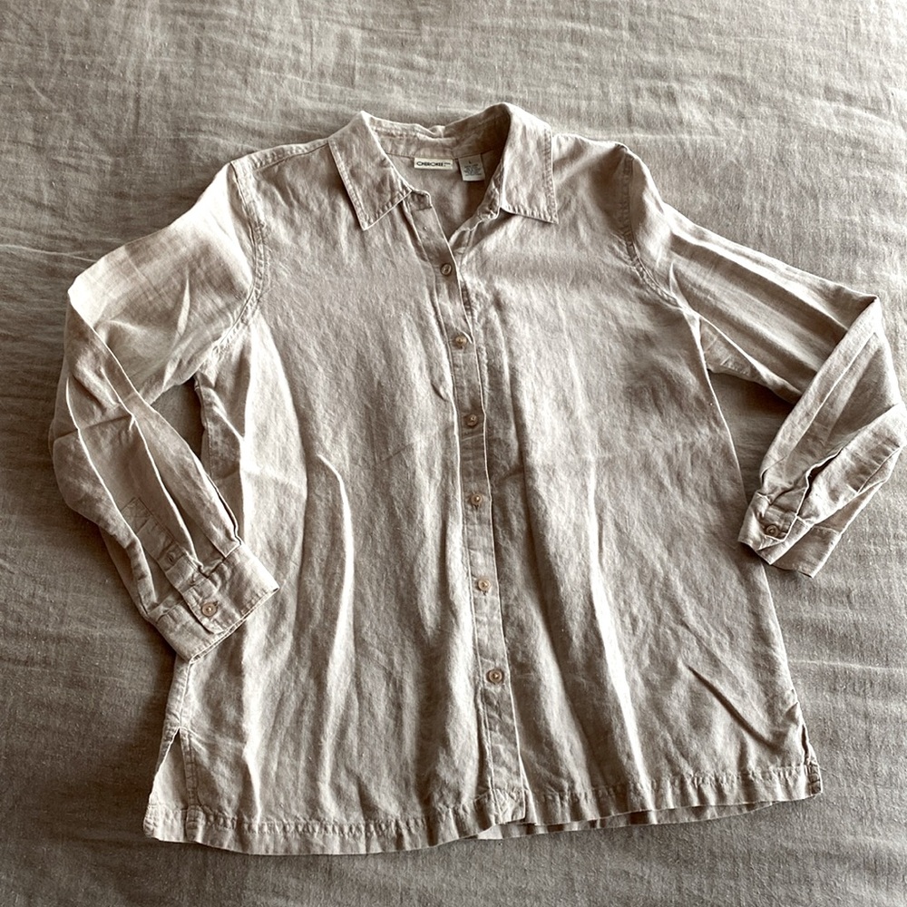 Merona Beige Button Down Shirt